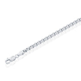 Sterling Silver Round Box Chain Necklace 3mm - Artisan Carat