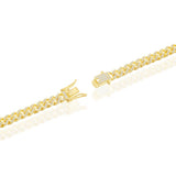 Sterling Silver Miami Cuban Iced Out Gold Plated Bracelet - Artisan Carat