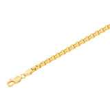 Sterling Silver Round Box Chain Necklace Gold Plated 3mm - Artisan Carat