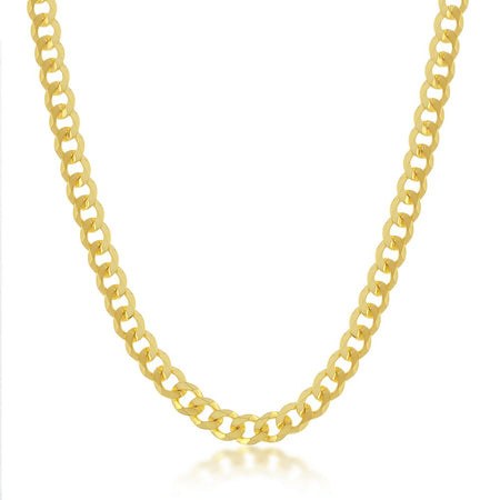 14k Gold Cuban Semi Solid Chain 6mm