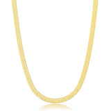 Silver Herringbone Chain - Gold Plated - Artisan Carat