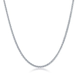 Sterling Silver Spiga Adjustable Chain Necklace 1mm - Artisan Carat