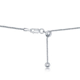 Sterling Silver Spiga Adjustable Chain Necklace 1mm - Artisan Carat