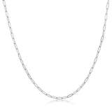 Sterling Silver Adjustable Paperclip Chain Necklace 1.65mm - Artisan Carat