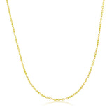 Thin Gold Chain - Cable Chain Necklace 1mm 14k Yellow Gold - Artisan Carat