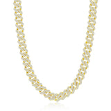 Sterling Silver Thick Monaco Chain Gold Plated - 8mm - Artisan Carat