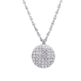 Diamonds by the Yard Half Disco Ball Pendant with Necklace in 18k White Gold - Artisan Carat