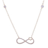 Infinity Symbol with Heart CZ Pendant and Necklace in 14k Yellow Gold - Artisan Carat