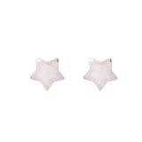 Rounded Five Star Stud Earrings in 14k Yellow Gold - Artisan Carat