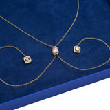 Long Hanging Barrel with Reversible X O X O Diamond Pendant with Necklace in 18k Yellow Gold - Artisan Carat