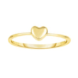 14kt Yellow Gold 4-1.4mm Shiny Square Tube Puff Heart Top Fancy Ring - Artisan Carat