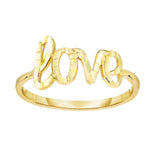 14kt Yellow Gold Diamond Cut  inchesLove inches Ring - Artisan Carat