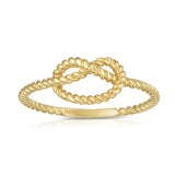 14kt Gold Size-7 Yellow Finish 1.2-6.7mm Shiny Fancy Knot Ring - Artisan Carat
