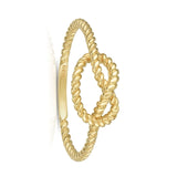 14k Gold Fancy Love Knot Rope Ring - Artisan Carat