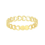 14K Gold Heart Stackable Ring - Artisan Carat