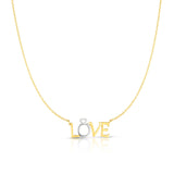14k Gold Just Engaged Love Necklace - Artisan Carat