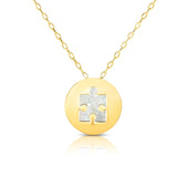 14k Gold Puzzle Coin Circle Necklace - Artisan Carat
