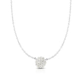 14kt Gold 18 inches White Finish Necklace with Lobster Clasp with 0.5000ct White Diamond - Artisan Carat