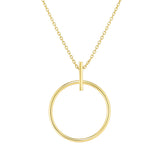 14kt Gold 17 inches Yellow Finish 29x22.6mm Ring of Life Necklace with Lobster Clasp - Artisan Carat