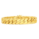 14k Gold Thick Miami Cuban Bracelet 13mm - Artisan Carat