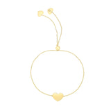 14k Gold Adjustable Heart Bracelet - Artisan Carat