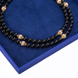 Black Onyx and Gold Filled Bead Layering Necklace - Artisan Carat
