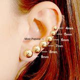Ball Stud Earrings in 14k White Gold - Artisan Carat