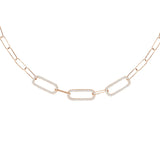 18k Gold Diamond Paper Clip Choker Chain - Artisan Carat