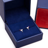 Margarita Glass Pink Sapphire Stud Earrings in 14k White Gold - Artisan Carat