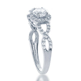 Silver Infinity Double Halo Ring - Artisan Carat