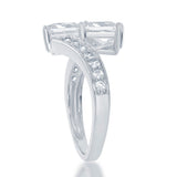 Silver Princess Two Stone Ring - Artisan Carat