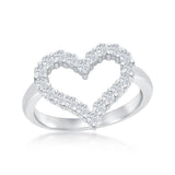 Silver Open Heart Ring - Artisan Carat