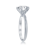 Silver Solitaire Engagement Ring - Artisan Carat