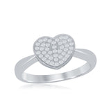 Shiny Silver Heart Ring - Artisan Carat