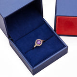February Amethyst Purple CZ Gem Birthstone Ring in 14k Yellow Gold - Artisan Carat