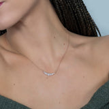 Smile Pearl and Diamond Pendant with Necklace in 18k Rose and White Gold - Artisan Carat