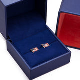 United States of America Flag Stud Earrings in 14k Yellow Gold - Artisan Carat