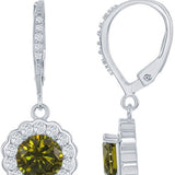 Sterling Silver 'August' Birthstone Peridot Earrings and Necklace Set - Artisan Carat