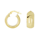 Gold Chunky Hoop Earrings in 14k Yellow Gold - Artisan Carat