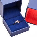 Heart with Stud Diamond Ring in 18k Yellow Gold - Artisan Carat