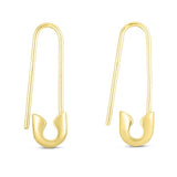 14K Gold Safety Pin Earrings - Artisan Carat