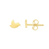 14K Gold Mini Tweet Dove Earrings - Artisan Carat