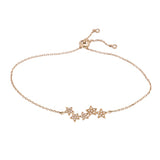 Five Star Conjoined Adjustable Bolo Bracelet in 18k Yellow Gold - Artisan Carat