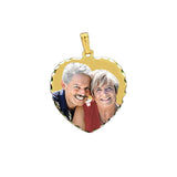 14k Gold Heart Custom Photo Charm Pendant Necklace - Artisan Carat