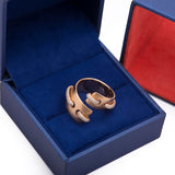 Cut The Rope Diamond Satin Finish Ring in 18k Rose Gold - Artisan Carat