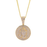 Sterling Silver Prayer Hands CZ Bezel Yellow Gold Pendant with Necklace - Artisan Carat