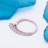 Gradual Set Fashionista Diamond Ring in 18k Rose Gold - Artisan Carat