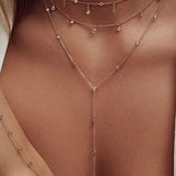 Diamond Lariat Drop Necklace 14k Gold - Artisan Carat