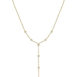 Diamond Lariat Drop Necklace 14k Gold - Artisan Carat