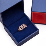 Cuban Link Diamond Ring in 18k Rose Gold - Artisan Carat
